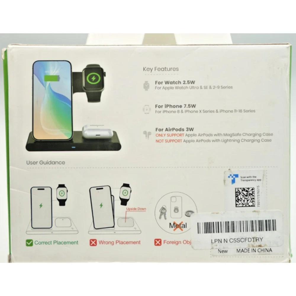 3-in-1 Wireless Charging Station for iPhone, Apple‎ Watch, AirPods MagSafe Stand